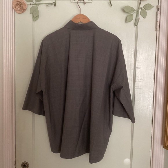 Eskander Boxy  Collar Shirt | Size 0 - Picture 2 of 4